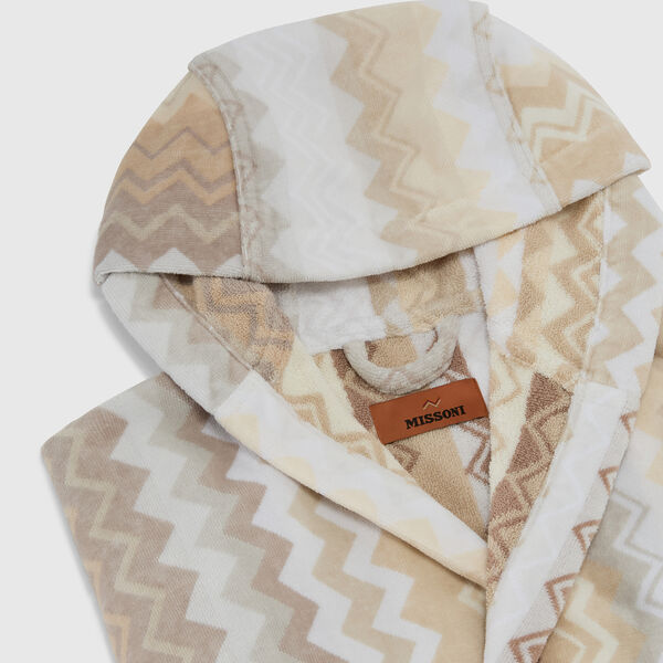 Giacomo Hooded Bathrobe, 21 natural, Missoni Home