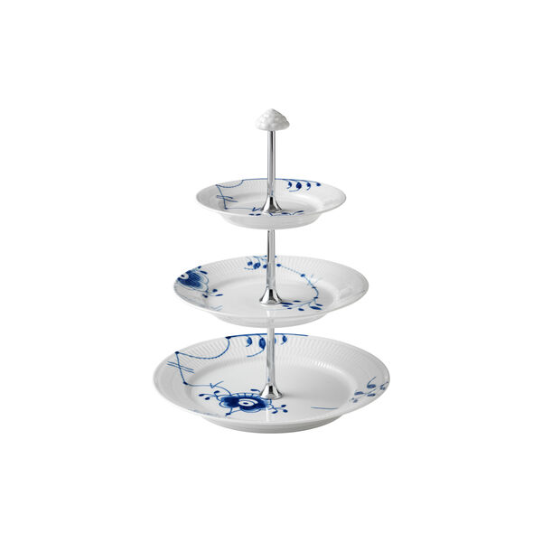 Blue Fluted Mega etagere, 3 våningar, Royal Copenhagen