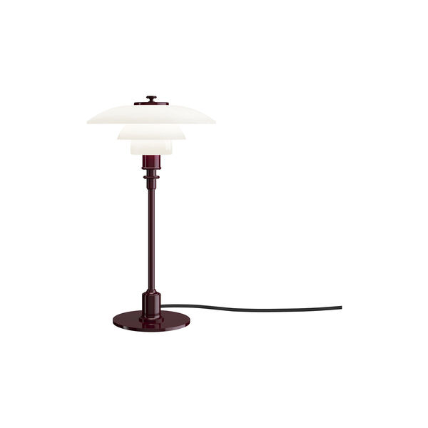 PH 2/1 Table Lamp, glossy burgundy, Louis Poulsen