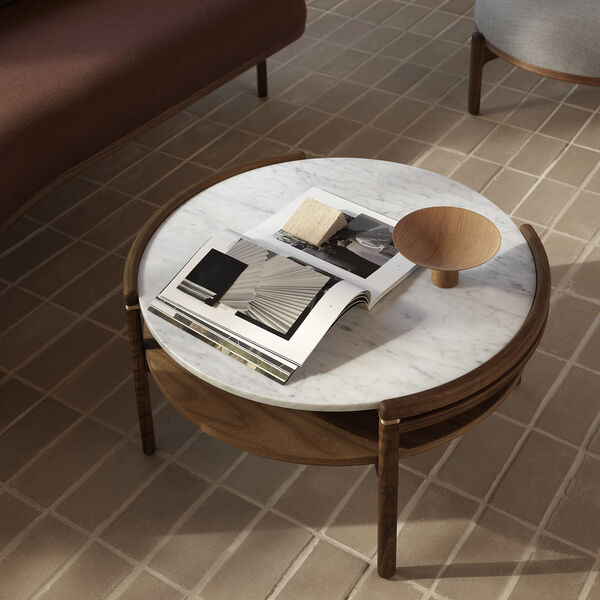 RF1905 Sideways soffbord, oljad valnöt/Carrara marmor RF1905 Sideways soffbord, oljad valnöt/Carrara marmor, Carl Hansen & Søn