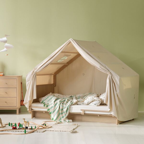 Camp Novel | 120x200 cm | Birch/Oak | House Roof For Bed, Oliver Furniture