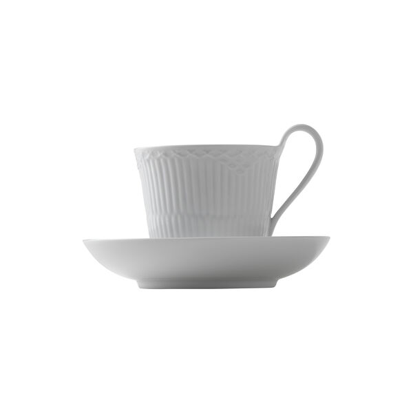 White Fluted Half Lace kopp och fat 24 cl White Fluted Half Lace kopp och fat 24 cl, Royal Copenhagen