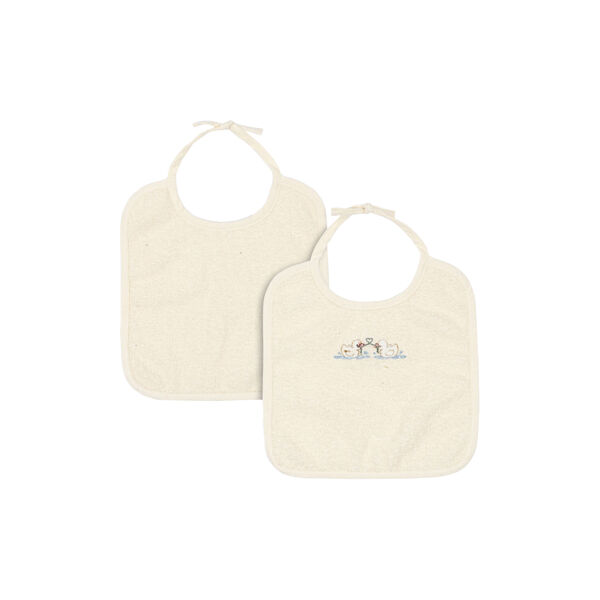 Figo 2-pack Terry Bibs, antique white, Konges Sl&oslash;jd