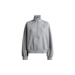 Air sweatshirt med halv dragkedja, grey melange, Cartel Copenhagen