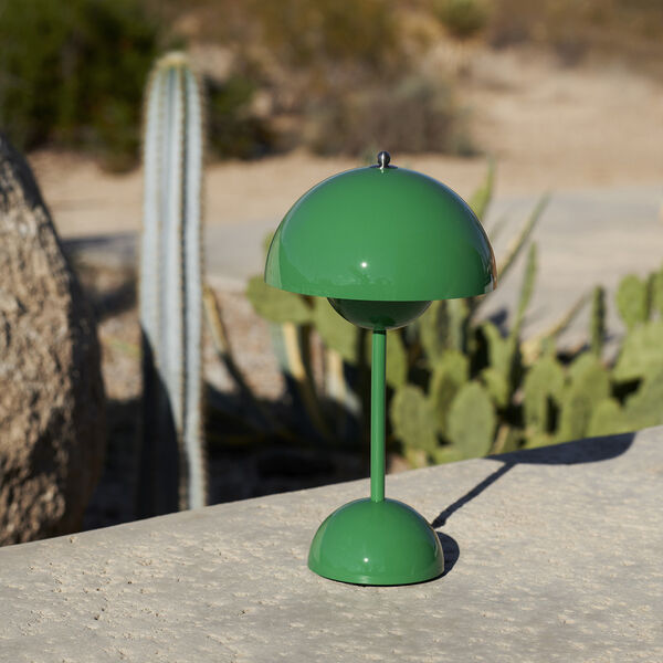 Flowerpot VP9 Portable Table Lamp, signal green, &Tradition