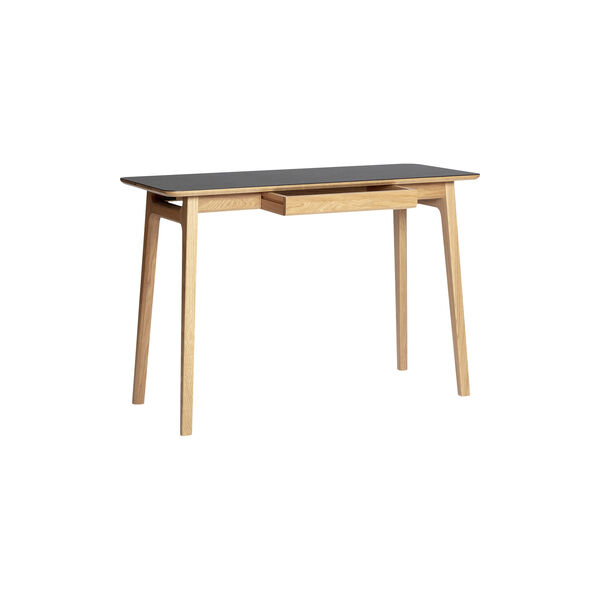 Freya Desk skrivbord, ek/svart, Magnus Olesen Design