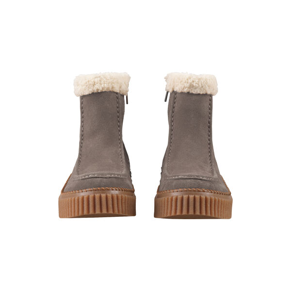 Suede Boots With Shearling, falcon clay, Ilse Jacobsen Hornb&aelig;k