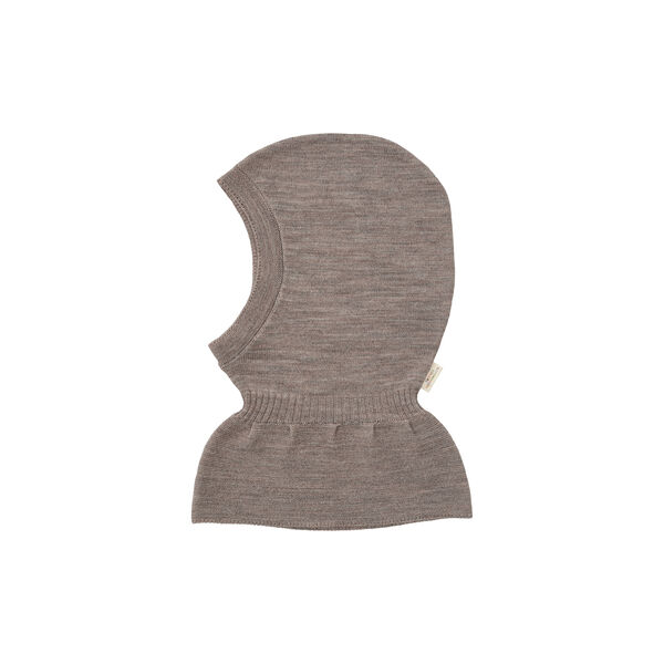 Lt. Knitted Merino Balaclava With Frill, natural melange, Copenhagen Colors Organics