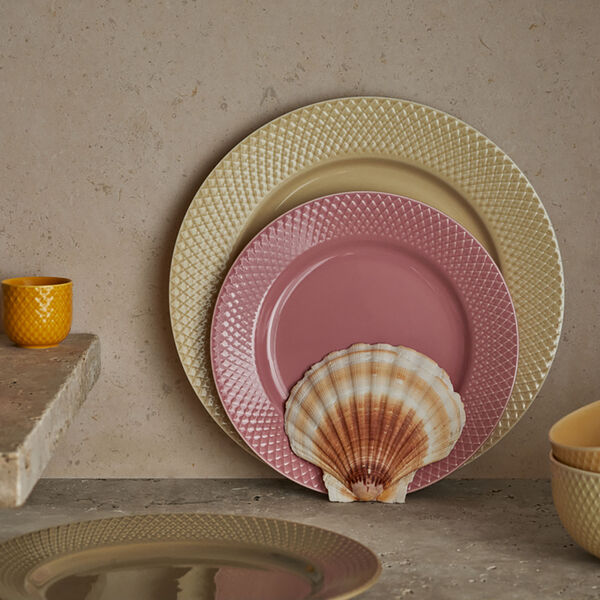 Rhombe Earth Dinner plate Ø 27 cm, marble, Lyngby Porcelæn