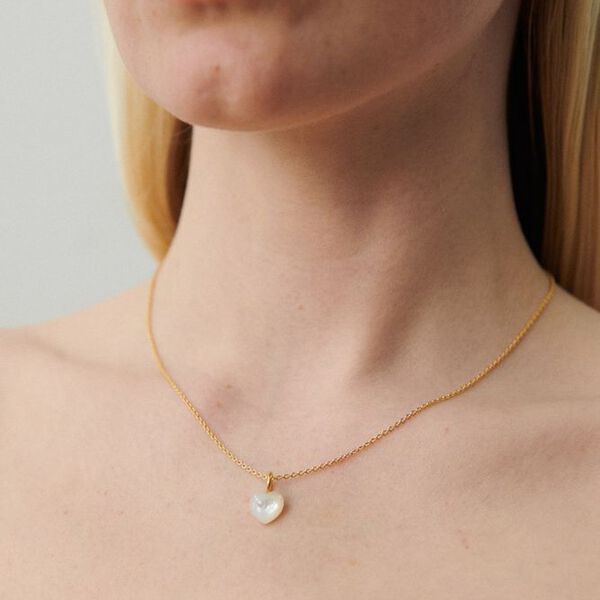 Ocean Heart halsband, guld, Pernille Corydon Jewellery