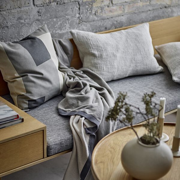 Bouclé kudde, beige, Södahl