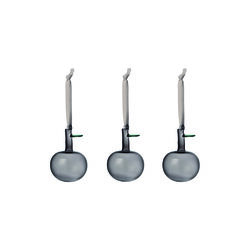 Glass apple 3set, grey, Iittala