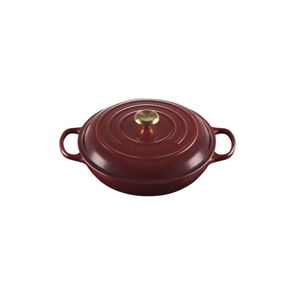 Signature gjutj&auml;rn buff&eacute;tgryta 30 cm, garnet, Le Creuset