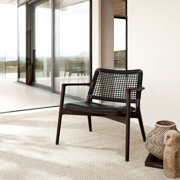 Vipp488 Cabin loungestol, svart/mörkfärgad ek, Vipp