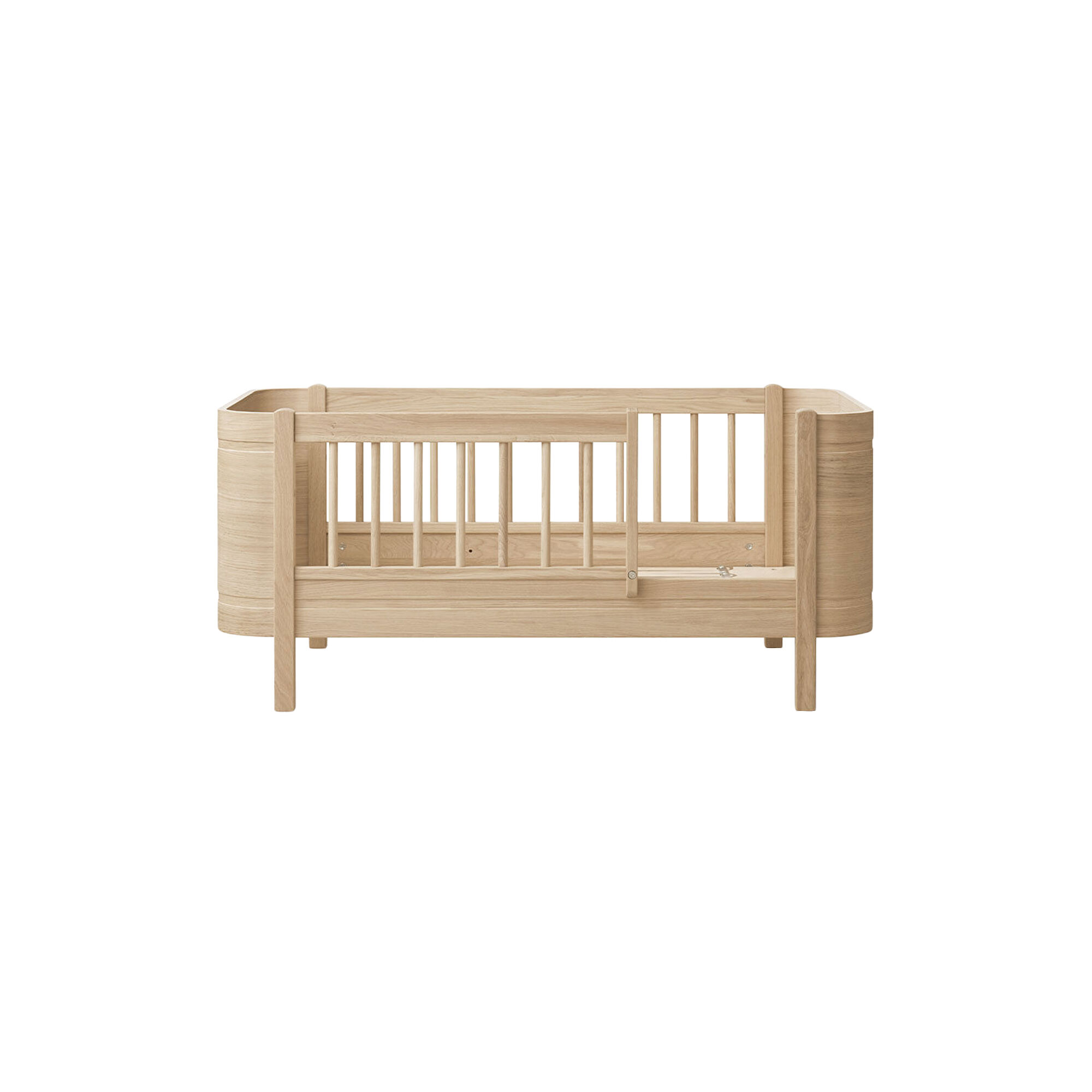 K p Wood Mini Cot Bed incl. Junior Kit 68x122 162 cm oak