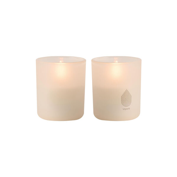 Glass Candle 2-pack, vanilla, Uyuni Lighting