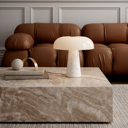 Glossy bordslampa, opal vit, Design For The People