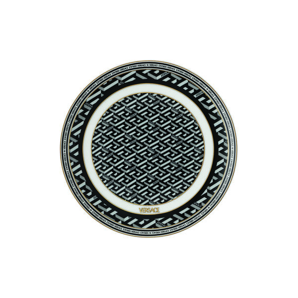 Plate 17 cm, signature black, Rosenthal x Versace