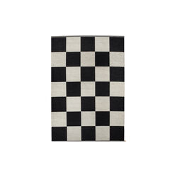 Checkerboard Icon Rug, midnight black 554, Kasthall