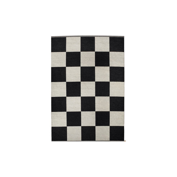 Checkerboard Icon Rug, midnight black 554, Kasthall