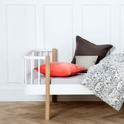 Wood Original Bed 90x200 cm, white/oak, Oliver Furniture
