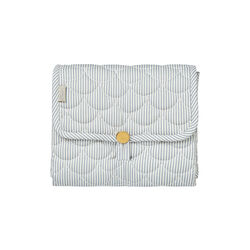 Quiltad skötbädd, classic stripes blue/praline, Cam Cam Copenhagen