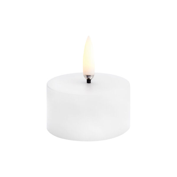 LED Pillar Candle 3 cm, nordic white, Uyuni Lighting