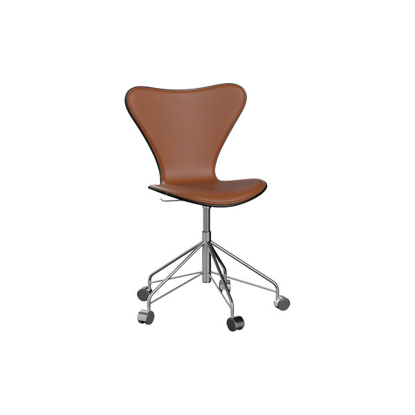 Serie 7™ 3117 Front Upholstered Office Chair, Essential walnut, Fritz Hansen