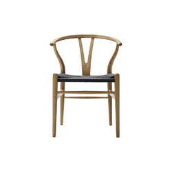 CH24 Y-stolen matbordsstol, oljad ek/svart, Carl Hansen & Søn