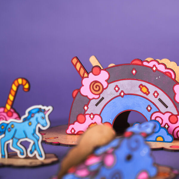 Unicorn Wooden Toy | Candy Land, Crateit
