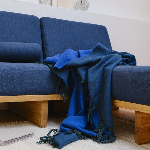 Franja Throw, 01235 green-blue, Silkeborg Uldspinderi