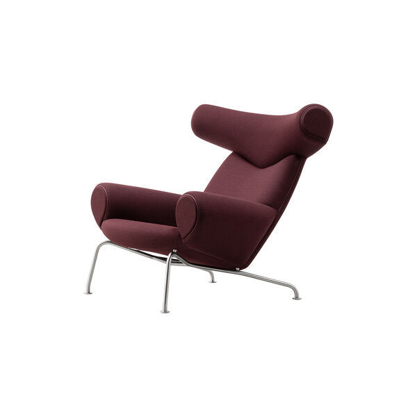 Wegner Ox Chair | Indian Red | F&aring;t&ouml;lj + Ottoman, Fredericia Furniture