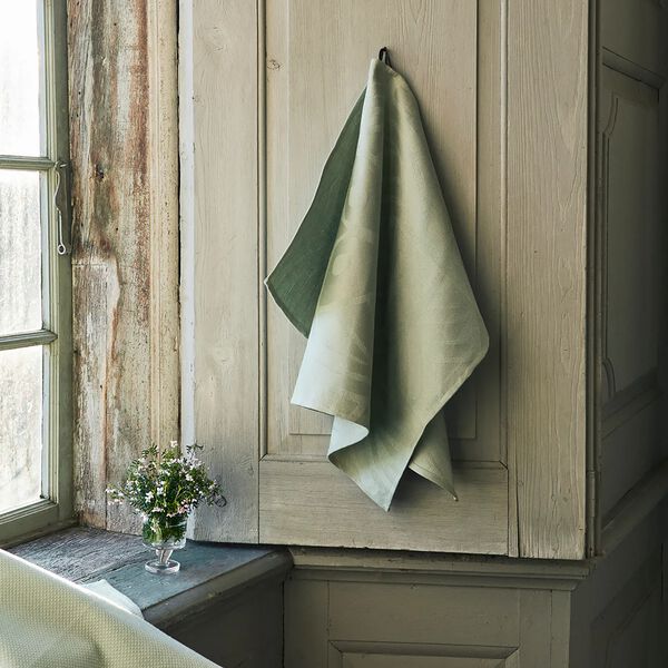 K&ouml;kshandduk p&aring;sk, ljusgr&ouml;n, Georg Jensen Damask