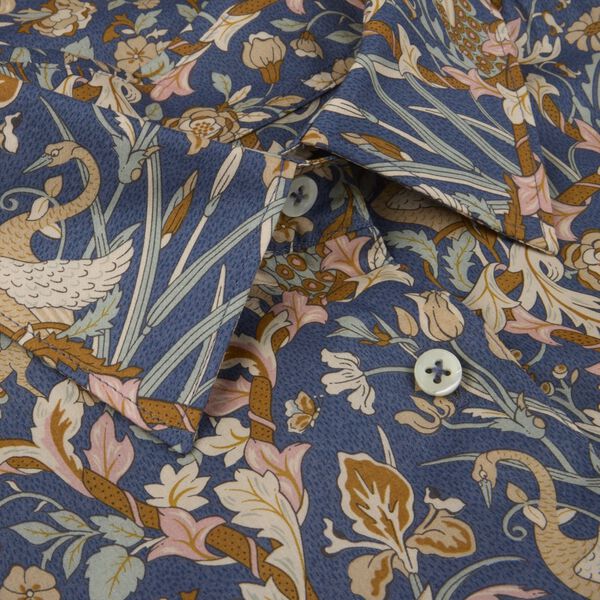 Siri Shirt, blue pattern, Stenströms