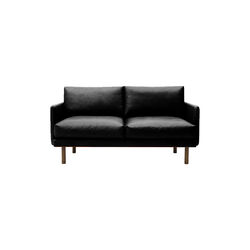 Emo 2-sits soffa, SemiAni Black/r&ouml;kt ek, Bruunmunch Furniture