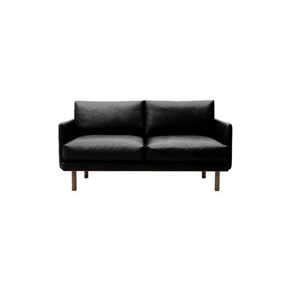 Emo 2-sits soffa, SemiAni Black/r&ouml;kt ek, Bruunmunch Furniture