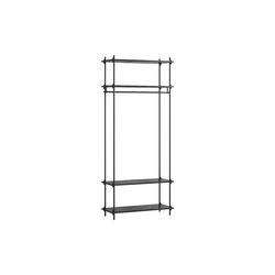 Shelving System 2001F, black Shelving System 2001F, black, MOEBE