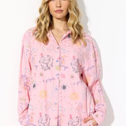 Zoe Shirt, pink sea creatures art print, HUNK&Oslash;N