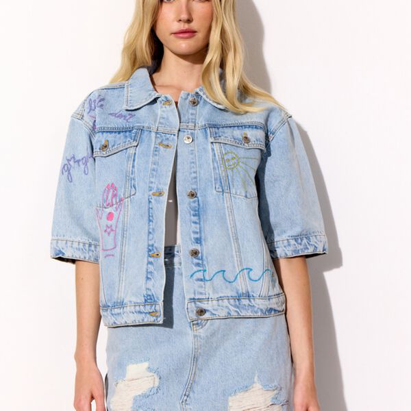 Kenna Denim Jacket, light denim, HUNK&Oslash;N