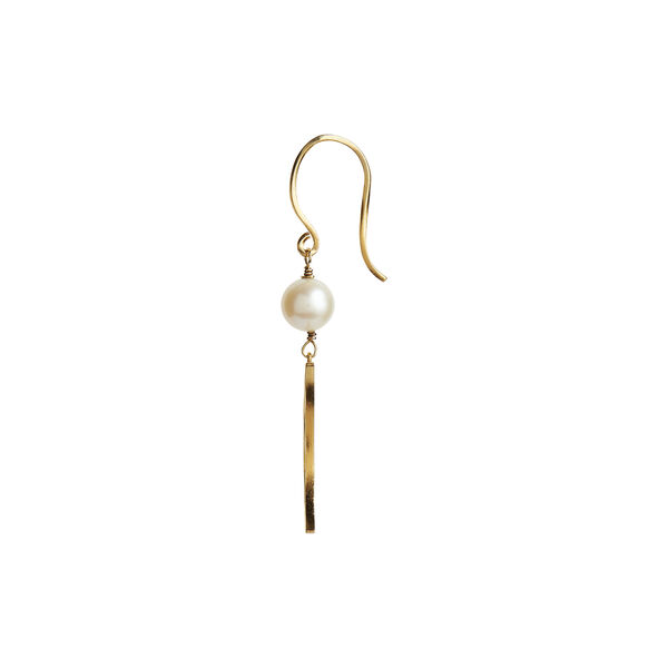 Bella Moon Earring With Pearl Single, gold, Stine A Jewelry