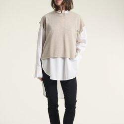 Kumo cashmere &auml;rml&ouml;s blus, ivory melange, BITTE KAI RAND