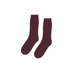 Merino Wool Blend Sock, oxblood red, Colorful Standard