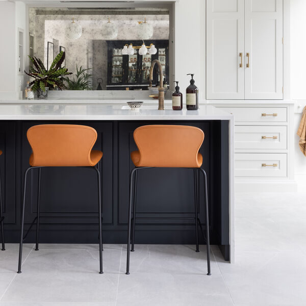 PLAY Chair Low Back Counter, cognac, Bruunmunch Furniture