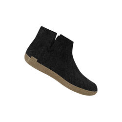 Filttofflor höga, kolgrå, Glerups