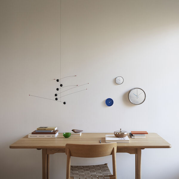 Koppel v&auml;ggklocka, polished steel, Georg Jensen