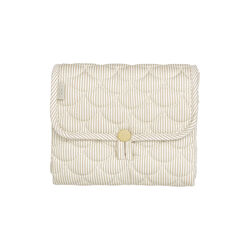 Quiltad skötbädd, classic stripes camel, Cam Cam Copenhagen