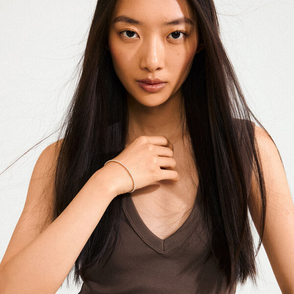 ARASH p&auml;rlarmband, guldpl&auml;terat, Pilgrim