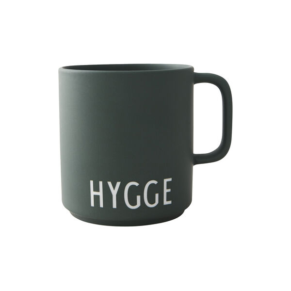 HYGGE Favoritkopp med handtag, dark green, Design Letters