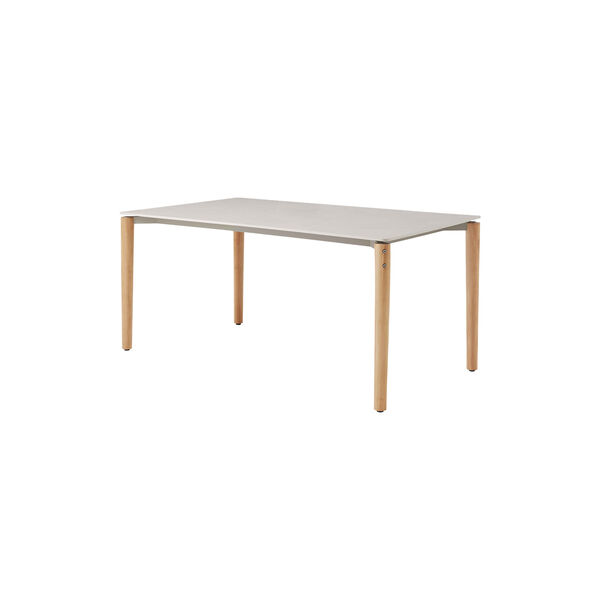Vipp718 Open-Air Table, teak/light grey, Vipp