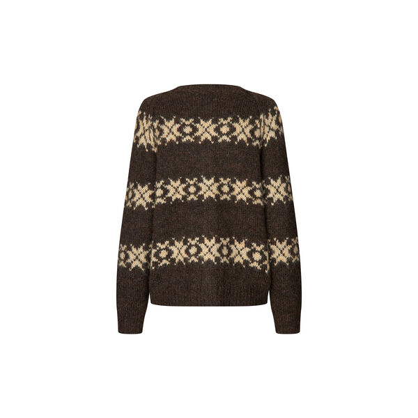 PadovaLL Cardigan Knit LS, dark mokka, Lollys Laundry